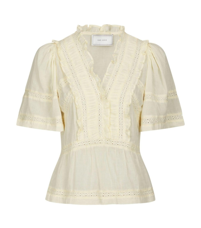Neo Noir Evienne S Voile Top Butter Yellow