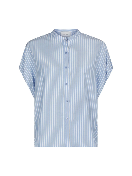 Neo Noir Englana Stripe Blouse Light Blue
