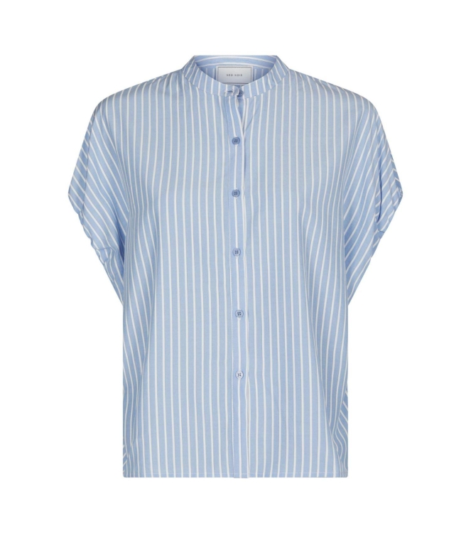 Neo Noir Englana Stripe Blouse Light Blue