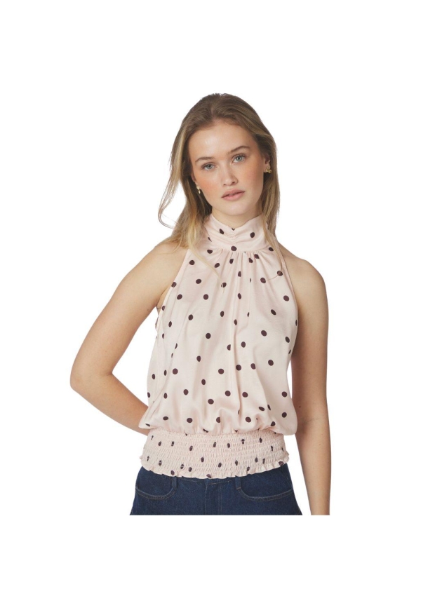 Neo Noir Jos Big Dot Top Light pink