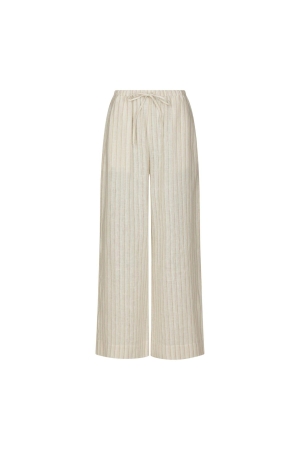 Neo Noir Heifa Linen Stripe Pants Sand