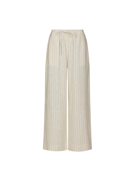 Neo Noir Heifa Linen Stripe Pants Sand