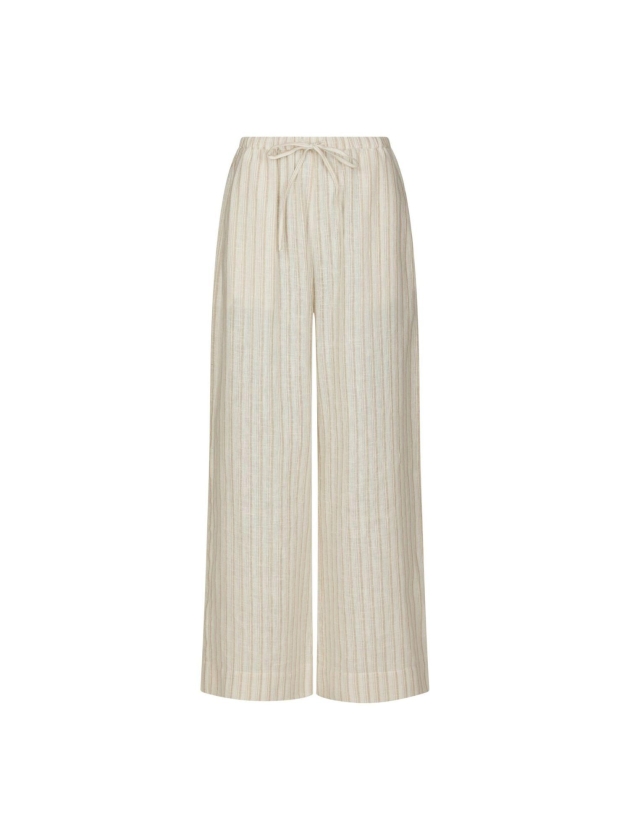 Neo Noir Heifa Linen Stripe Pants Sand