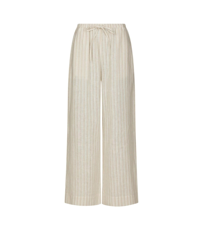 Neo Noir Heifa Linen Stripe Pants Sand