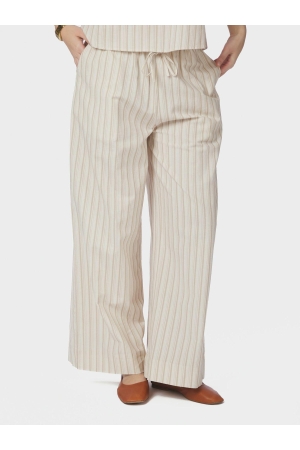 Neo Noir Heifa Linen Stripe Pants Sand