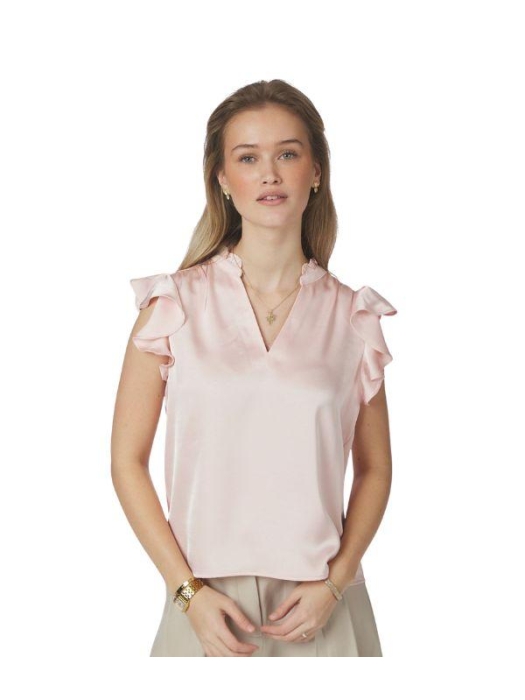 Neo Noir Stella Heavy Sateen Blouse Light pink