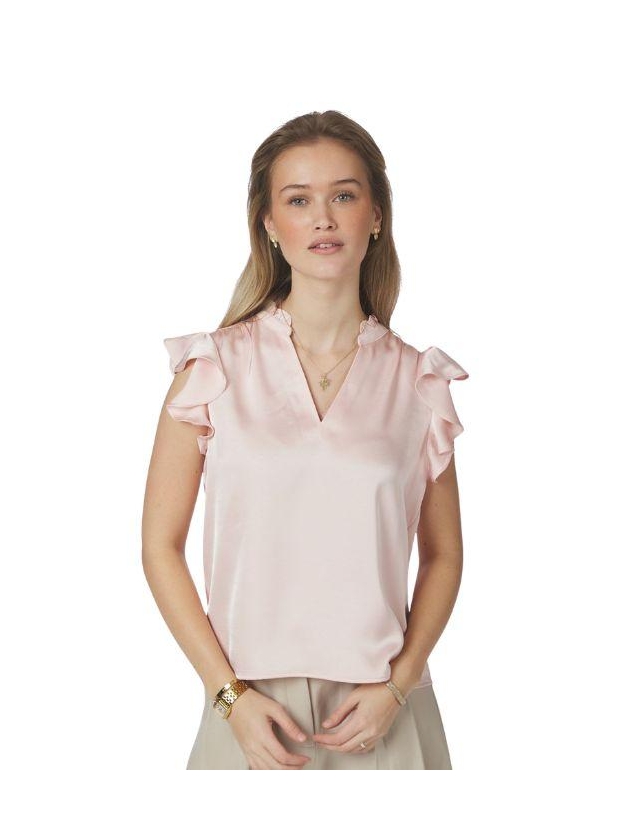 Neo Noir Stella Heavy Sateen Blouse Light pink