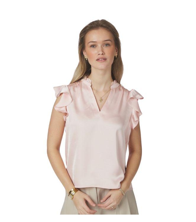 Neo Noir Stella Heavy Sateen Blouse Light pink