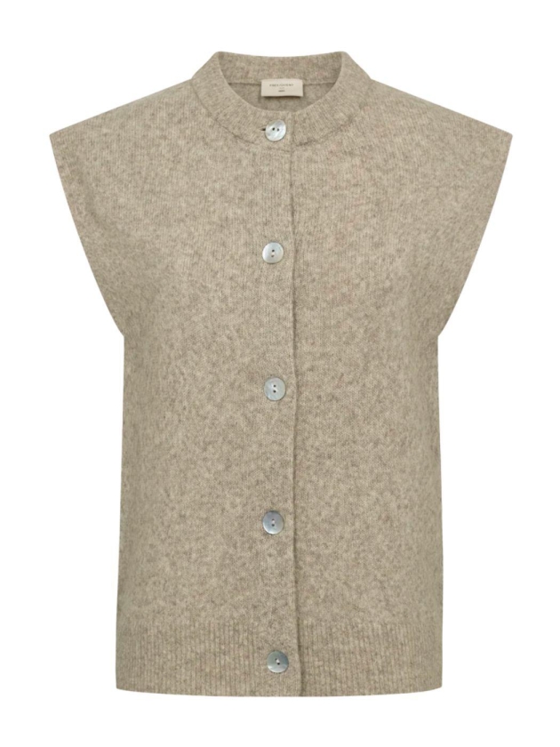 Freequent FQALPA-VEST Silver Mink Melange