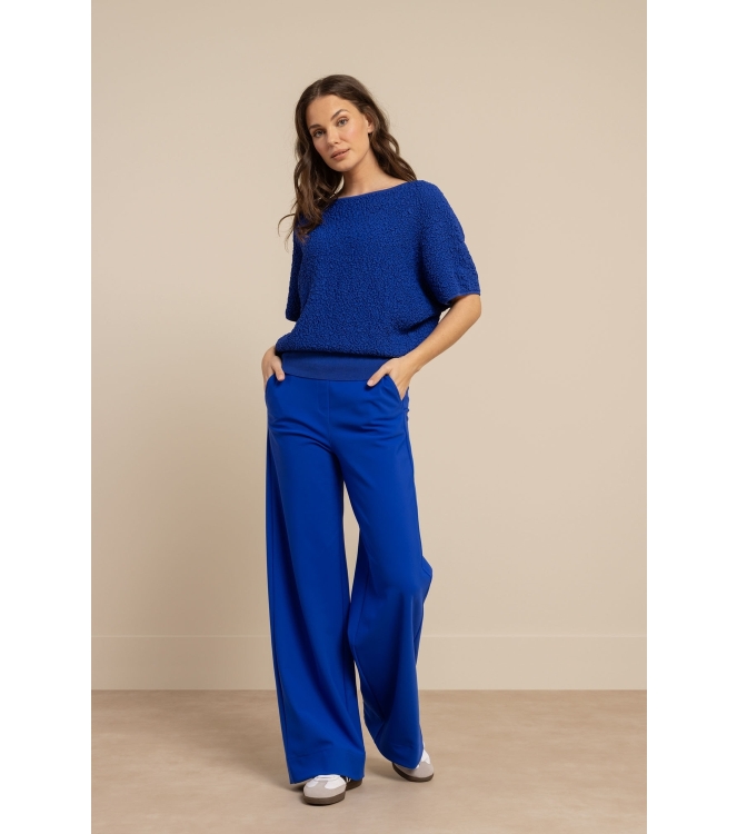 Studio Anneloes Lexie bonded trousers 7301 electric blue