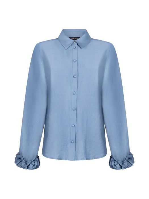 Tramontana Blouse Ruffled Cuffs 005002 Moody blue