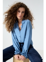 Tramontana Blouse Ruffled Cuffs 005002 Moody blue