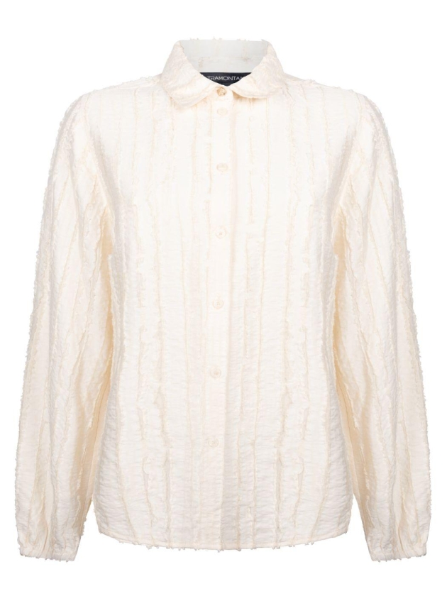 Tramontana Textured Stripe Blouse 001350 Snow