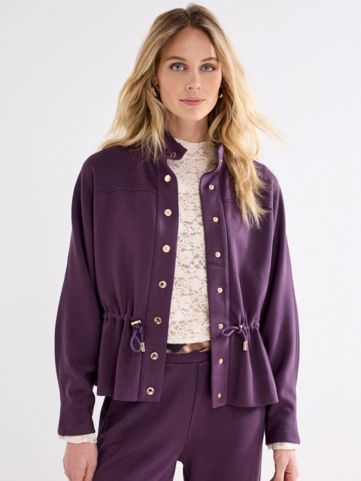 Tramontana Jacket Drawcord Waist 004840 Aubergine noir
