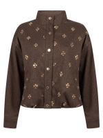 Tramontana Tweed Jacket Sequins 002654 Cafe noir melange