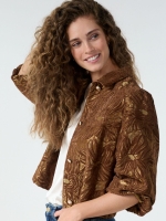 Tramontana Velvet Jacquard Jacket 002550 Cinnamon