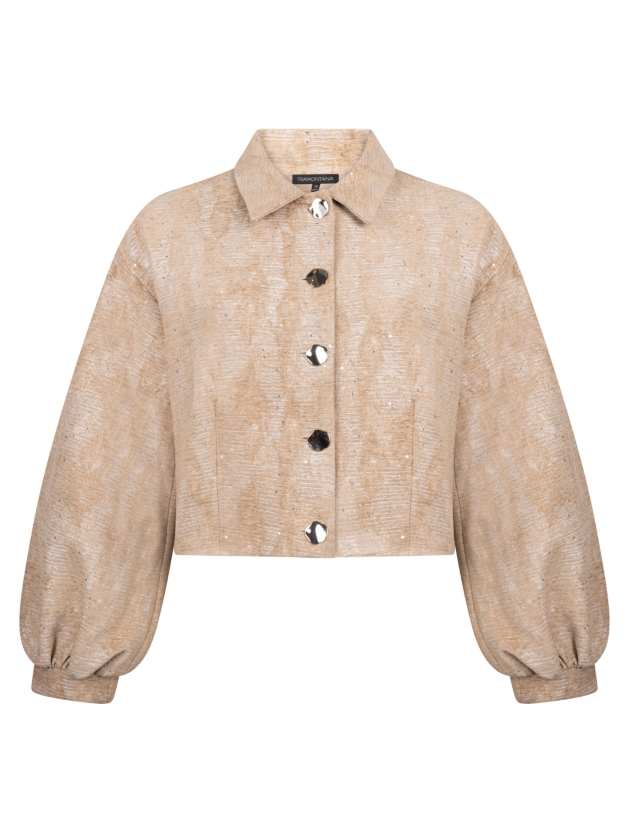 Tramontana Sequin Jacquard Jacket 008111 Winter gold melange