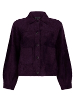 Tramontana Feather Yarn Jacket 004840 Aubergine noir