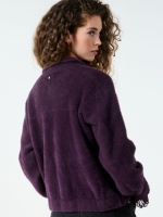 Tramontana Feather Yarn Jacket 004840 Aubergine noir