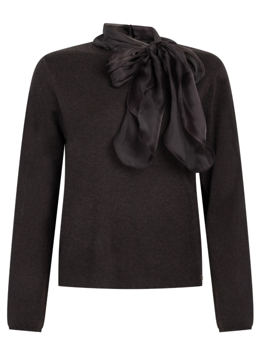 Tramontana Jumper Scarf Attachment 002654 Cafe noir melange