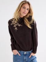 Tramontana Jumper Embellished Shoulder 0025654 Cafe noir melange