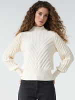 Tramontana Puff-Sleeve Jumper 001350 Snow