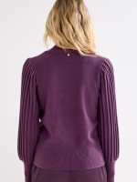 Tramontana Puff-Sleeve Jumper 004840 Aubergine noir