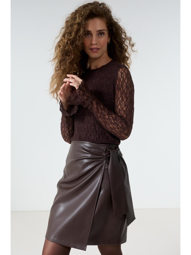 Tramontana PU Skirt 002653 Cafe noir 