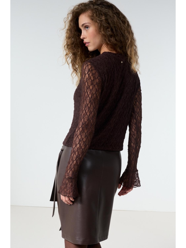 Tramontana PU Skirt 002653 Cafe noir 