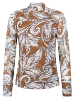Tramontana Top Flourish 10008 Print snow and brown
