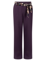 Tramontana Wide-Leg Trousers Scarf  004840 Aubergine noir