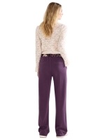 Tramontana Wide-Leg Trousers Scarf  004840 Aubergine noir