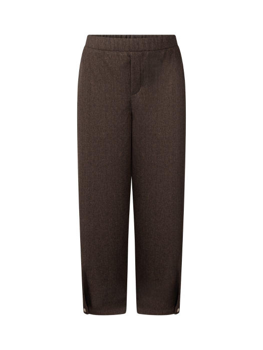 Tramontana Barrel-Fit Tweed Trousers 002654 Cafe noir melange