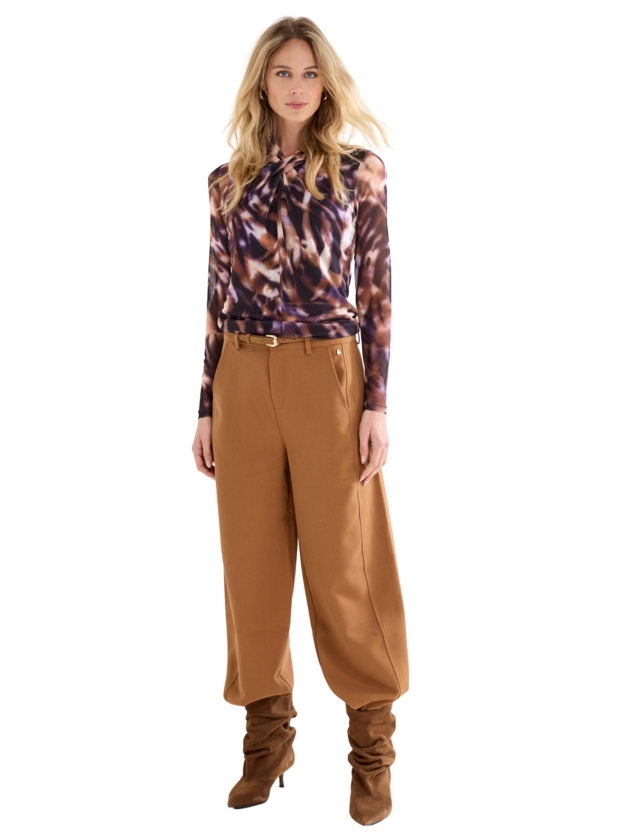 Tramontana Tailored Barrel-Fit Trousers 002551 Cinnamon mel