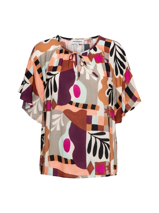 Co Woman AXELLE ART LEAF 63085 lp-plum multi