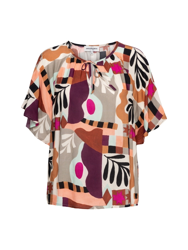Co Woman AXELLE ART LEAF 63085 lp-plum multi