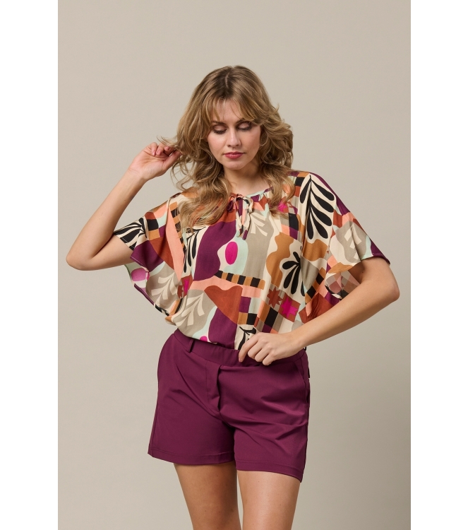 Co Woman AXELLE ART LEAF 63085 lp-plum multi