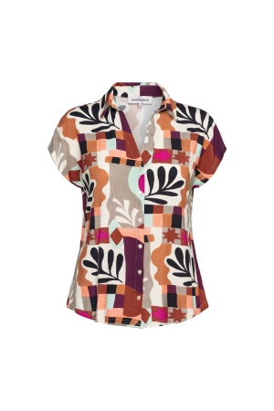 Co Woman VALETTA ART LEAF 63085 lp-plum multi
