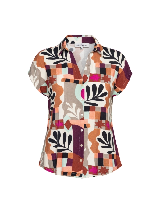 Co Woman VALETTA ART LEAF 63085 lp-plum multi