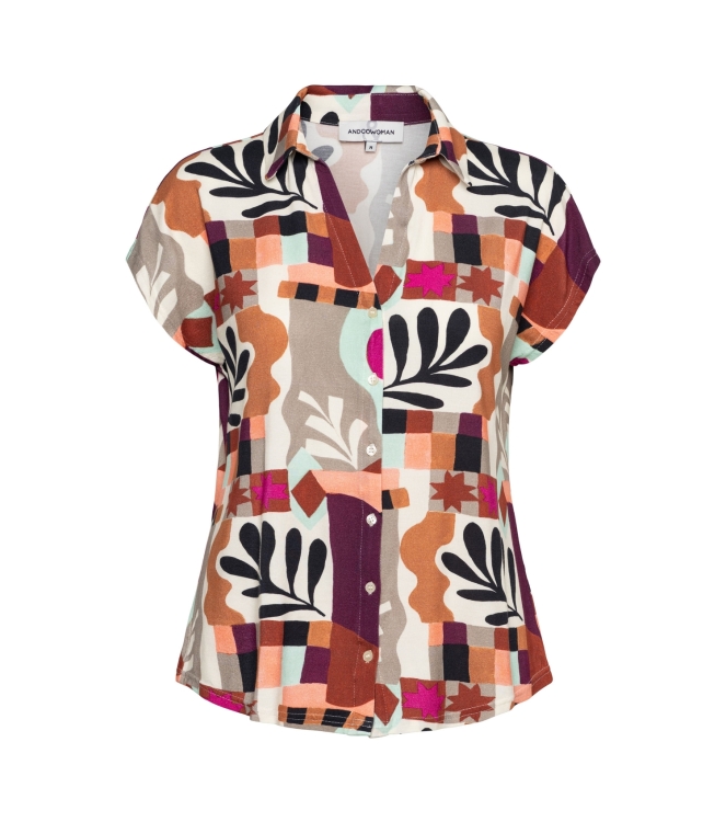 Co Woman VALETTA ART LEAF 63085 lp-plum multi