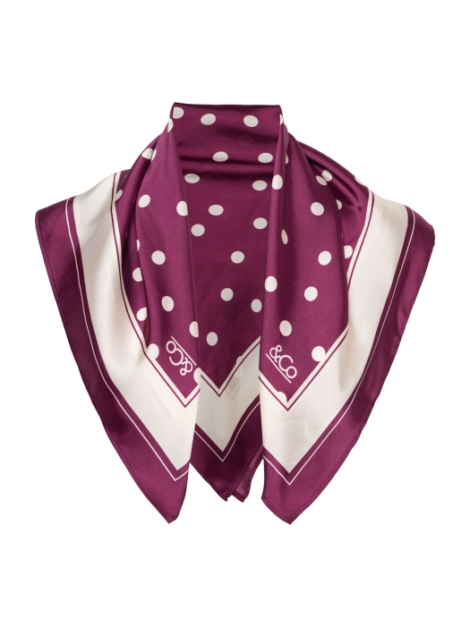 Co Woman DOT SCARF 63085 lp-plum multi
