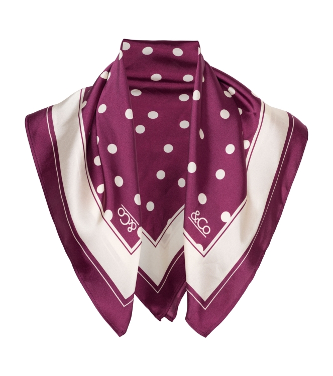 Co Woman DOT SCARF 63085 lp-plum multi