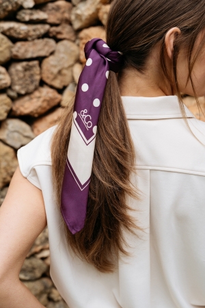 Co Woman DOT SCARF 63085 lp-plum multi