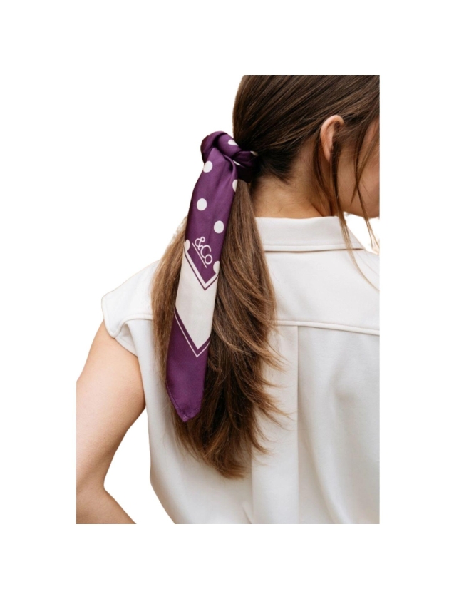 Co Woman DOT SCARF 63085 lp-plum multi