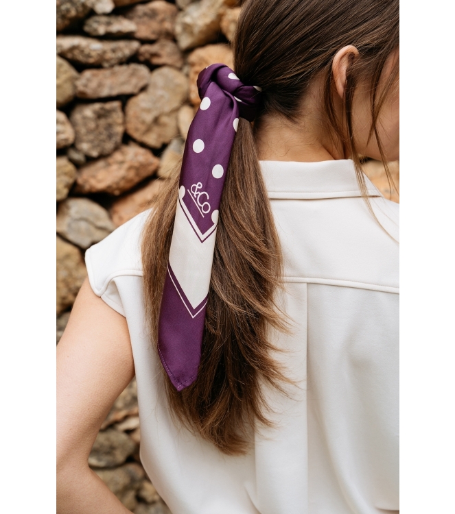 Co Woman DOT SCARF 63085 lp-plum multi