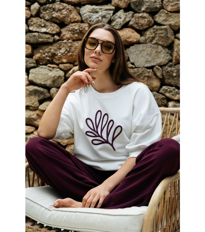 Co Woman LEAF 63020 h-off white
