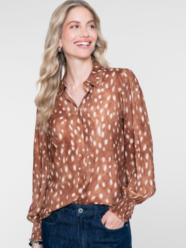 Geisha blouse 000735 Camel