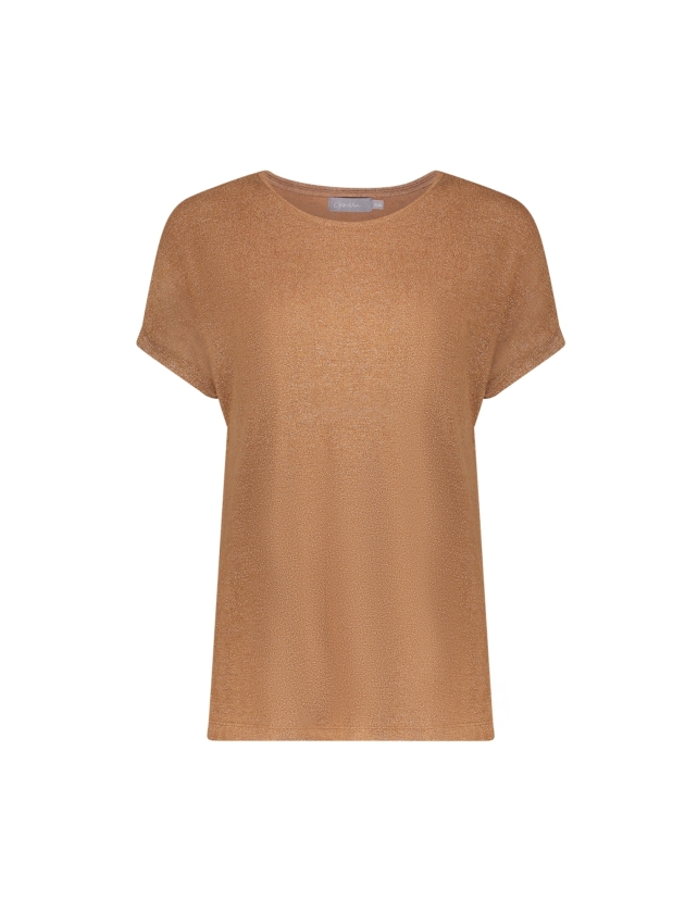 Geisha T-shirt sparkle 000735 Camel