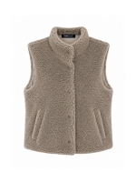 Frank Walder W61Weste 839 Beige/brown