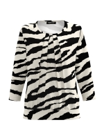 Frank Walder NOSBlusenshirts 505/099 Black print